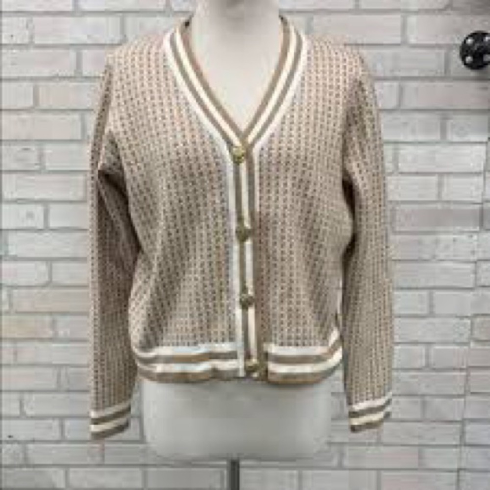 PERFECT CONDITION! Women's Cyrus Beige Cardigan Sweater in Small